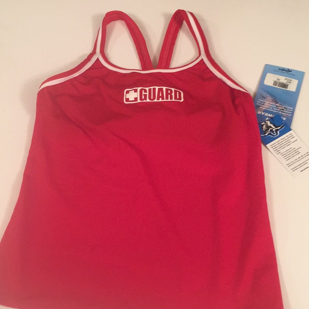 NWT Dolphin Swimwear Life Guard Tank Size M